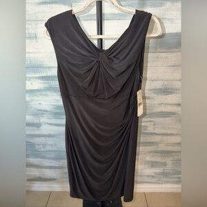 Lauren Ralph Lauren Black Ruched Sleeveless Sheath Dress Women’s Size 12 NWT